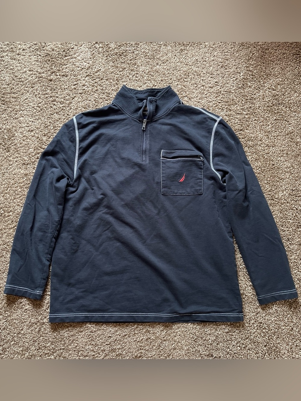 Nautica Navy Quarter-Zip Pullover